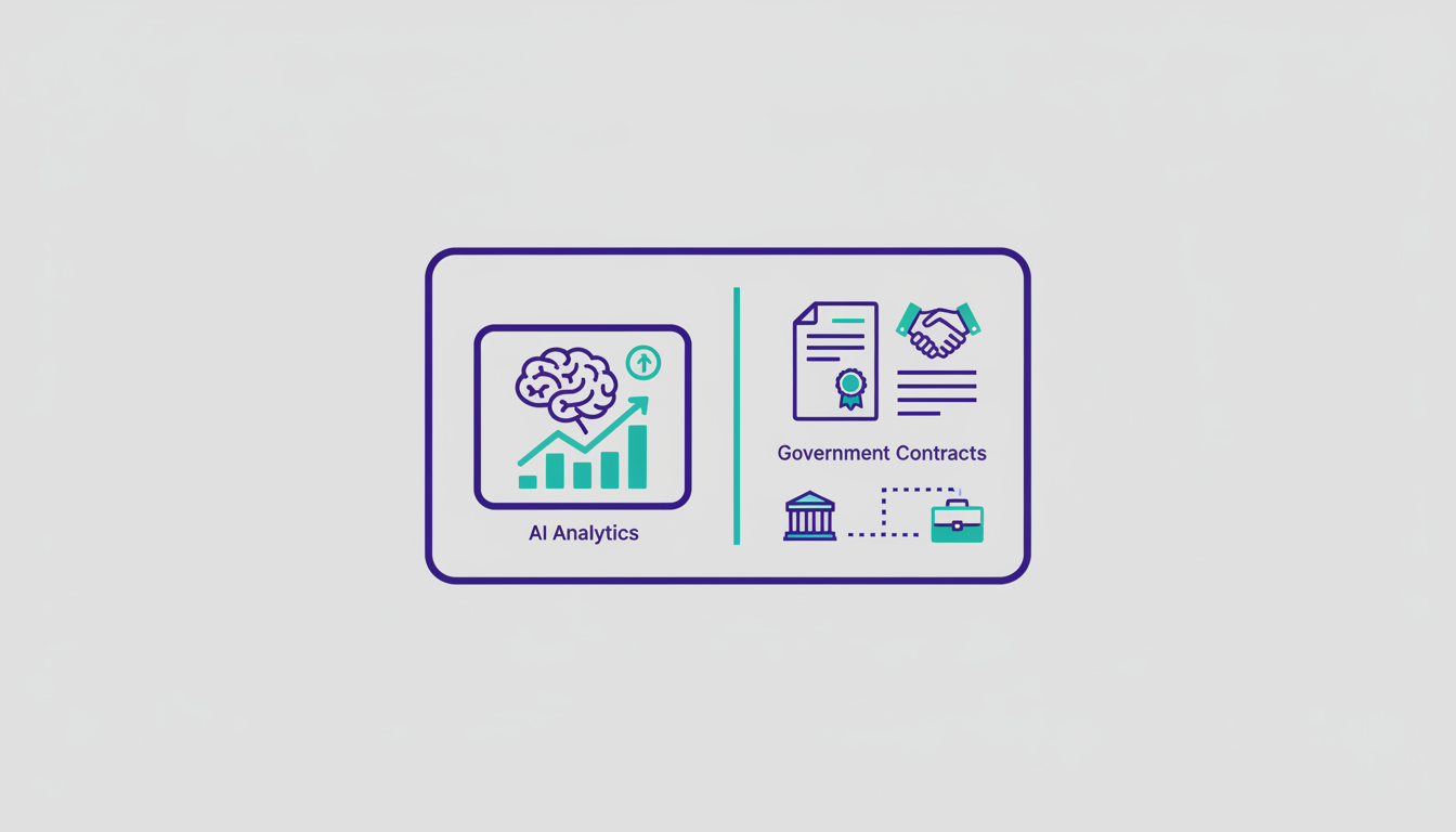 Illustration of AI analytics related to government procurement