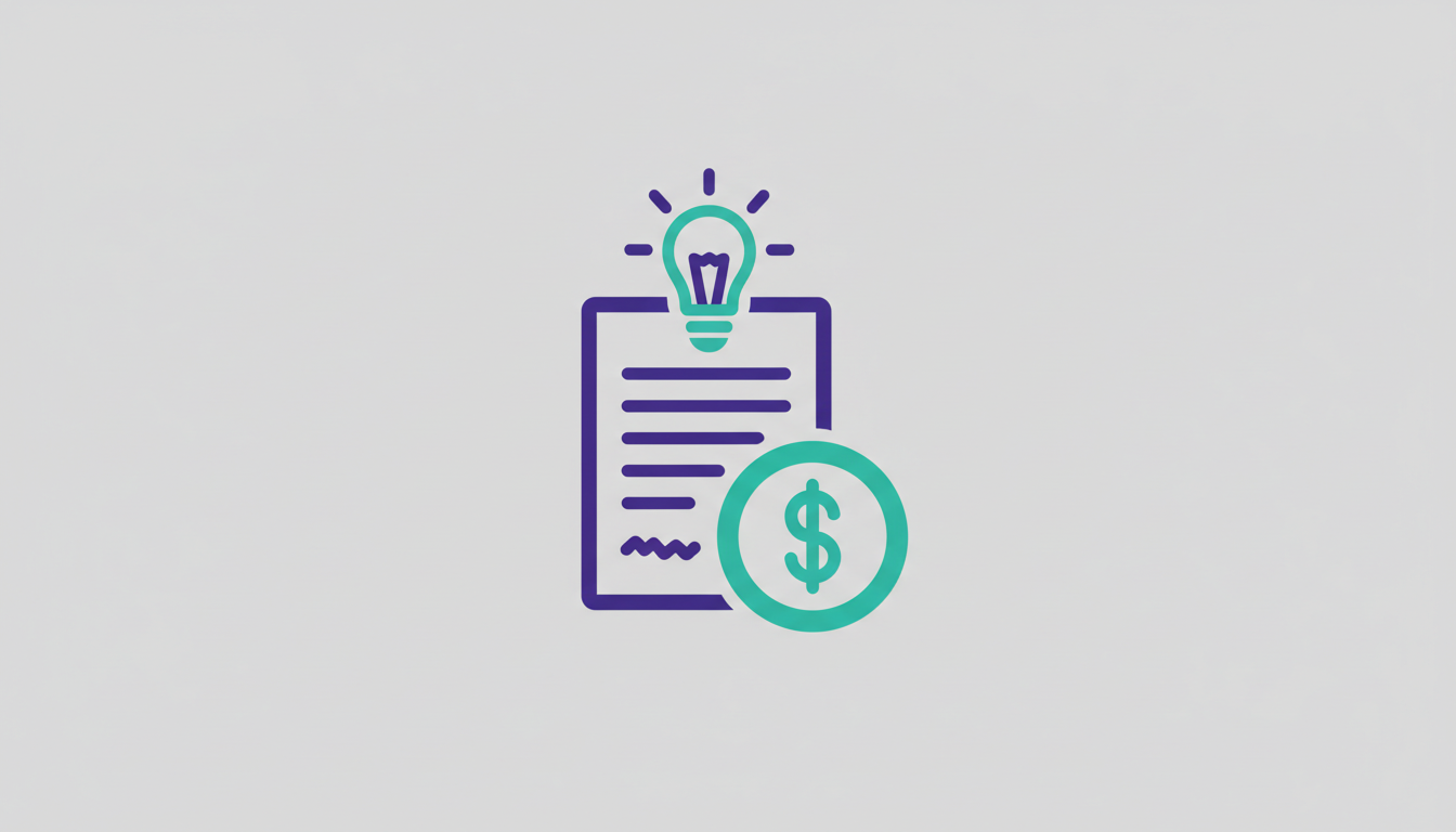 Illustration of a contract with a dollar sign and a lightbulb symbolizing innovation in education