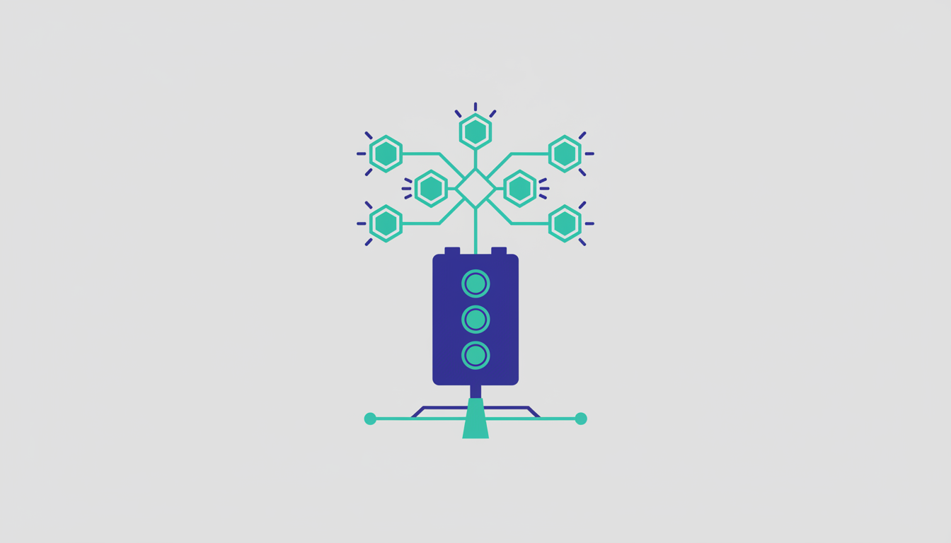 Illustration of a battery storage system connected to a power grid