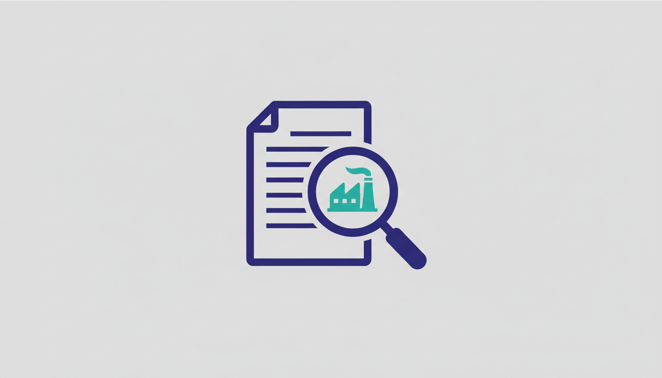 Document with a magnifying glass representing energy procurement