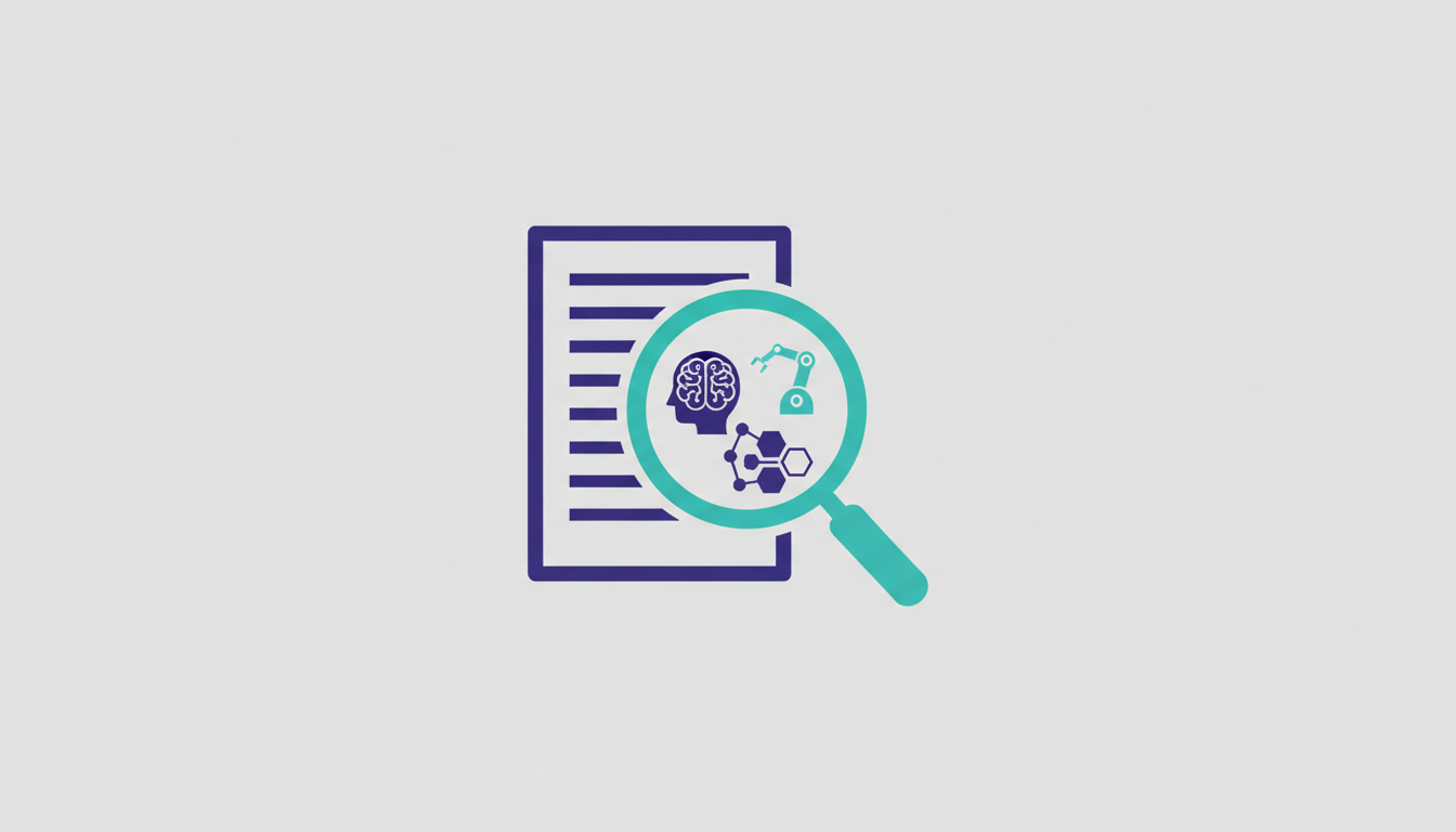 Illustration of an RFP document with AI symbols