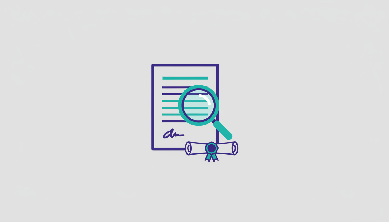 Document with a magnifying glass representing procurement process